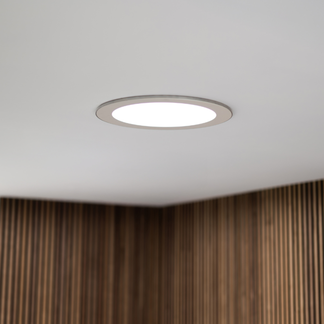 Ø35cm - Plafondplaat rond opbouw wit - binnenzijde