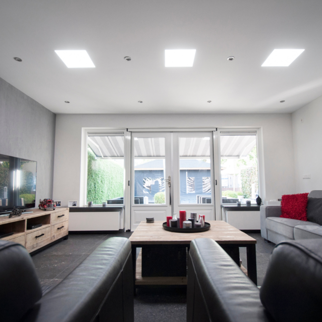 Ø25cm - Plafondplaat vierkant verzonken - binnenzijde