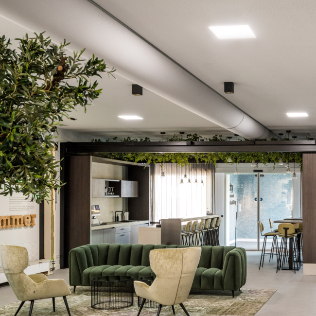 Ø53cm - Plafondplaat vierkant verzonken - binnenzijde