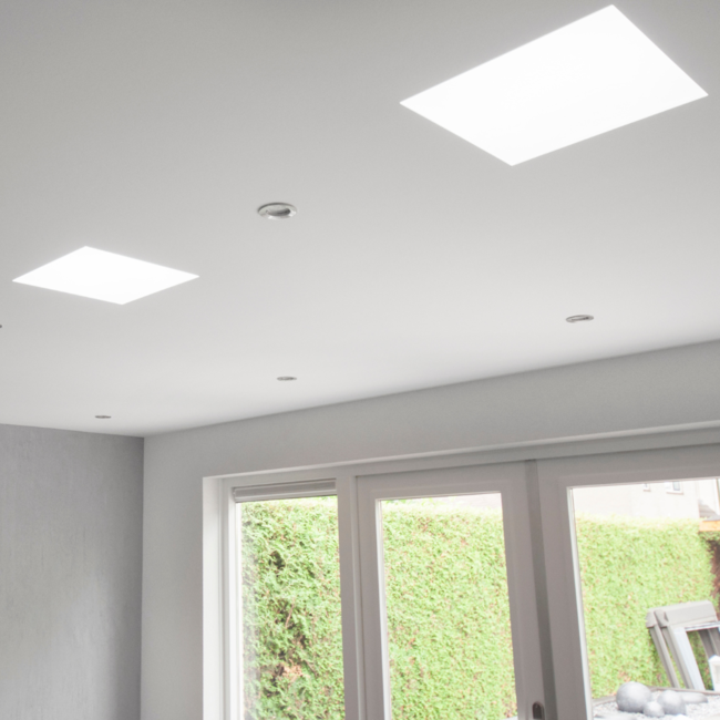 Ø53cm - Plafondplaat vierkant verzonken - binnenzijde