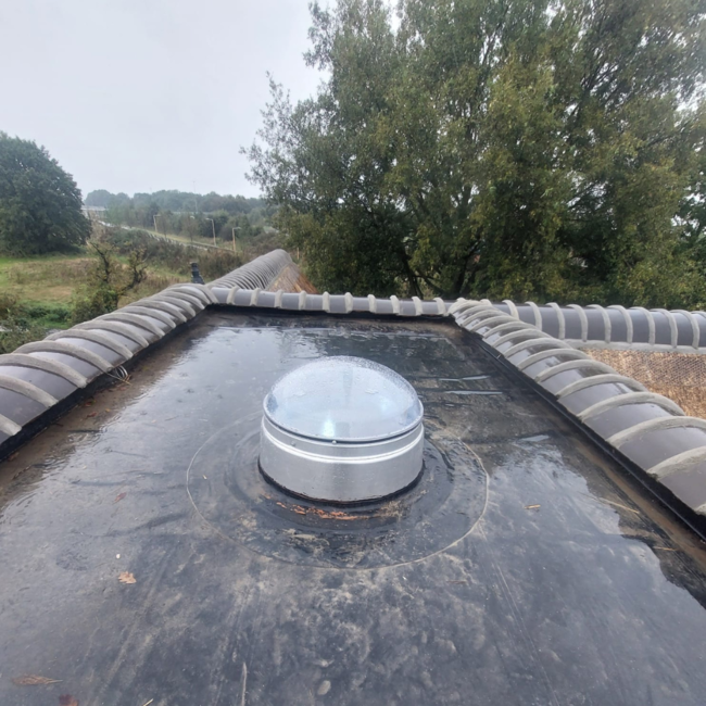 Ø53cm - Plat dak - buitenzijde