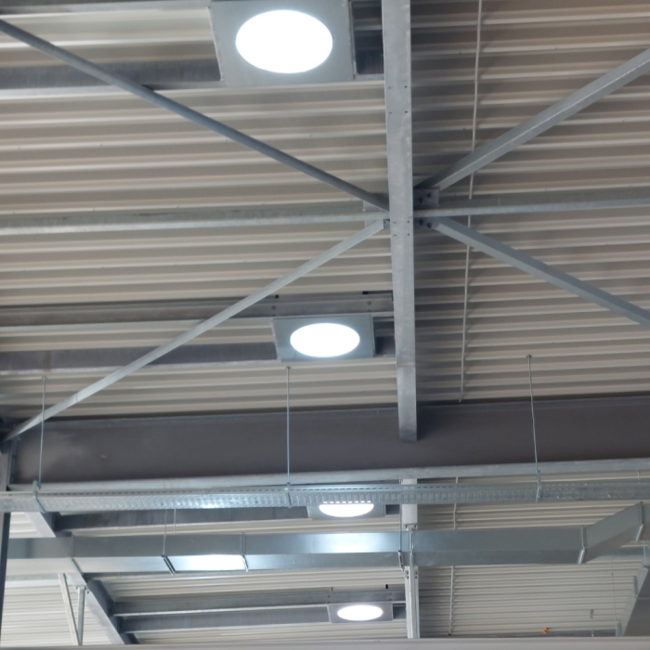 Ø53cm - Plafondplaat rond vrij hangend - binnenzijde