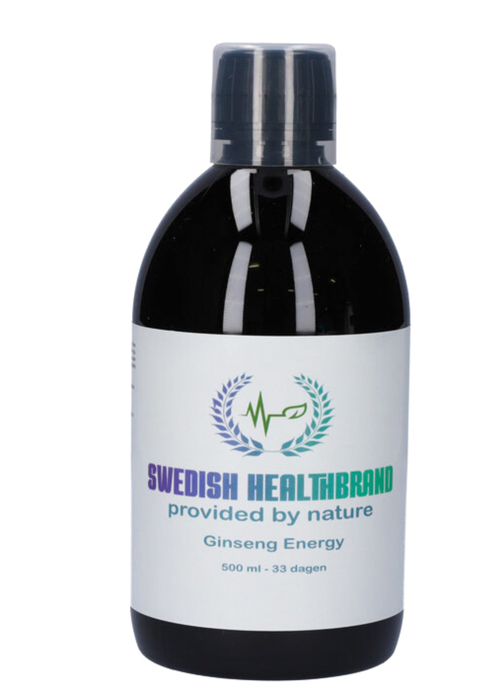 Swedish Healtbrand Swedish Healthbrand Ginseng Energy vloeibare vitamine ( NON-GMO ) voor 33 dagen inclusief maatbeker voor inname tegen vermoeidheid, versterkt immuunsysteem, 2 soorten Ginseng, veganistisch, glutenvrij, gistvrij, 500ml inhoud dagelijkse inname 15ml