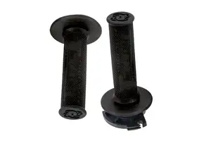 TORC1 DEFY MX Lock On Diamond Grips, KEV-TEC Compound, Black