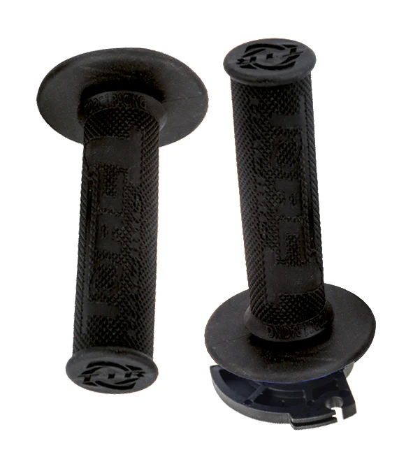 TORC1 DEFY MX Lock On Diamond Grips, KEV-TEC Compound, Black