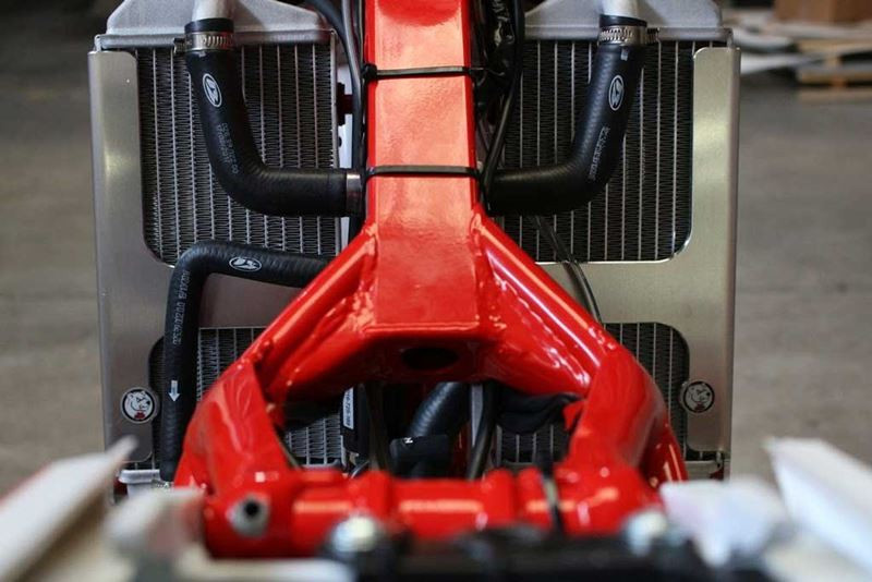 AXP 2018 - 2019 Beta 125RR / 200RR Radiator Braces - Red