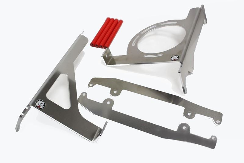 AXP Kühlerschütz Beta 125RR / 200RR / 250RR / 300RR ( 2020 - 2024 ) - Rote Abstandshalter