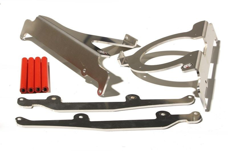 AXP Kühlerschütz Beta 350RR / 390RR / 430RR / 480RR / 500RR ( 2020 - 2022 ) - Rote Abstandshalter