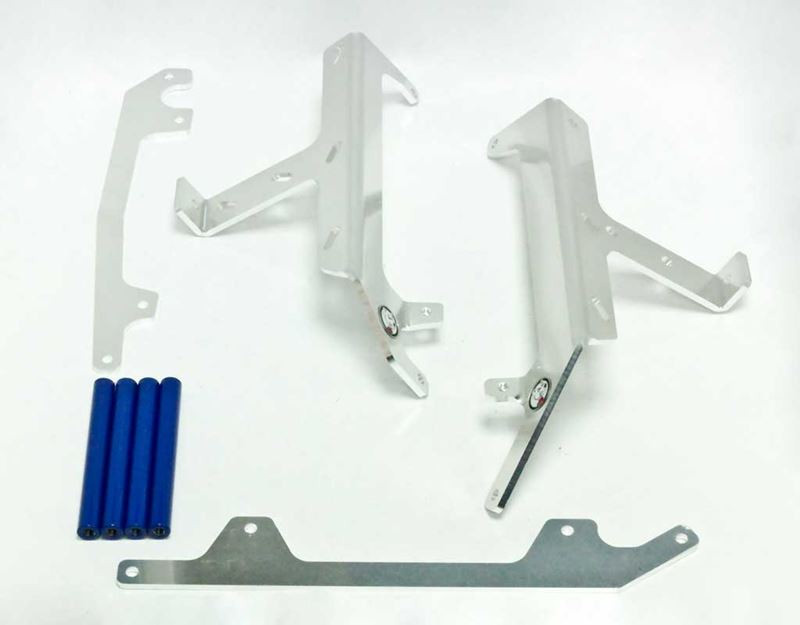 AXP Radiator Braces Fantic XX250 + Yamaha YZ250 / YZ250X '05 - '22 - Blue Spacers