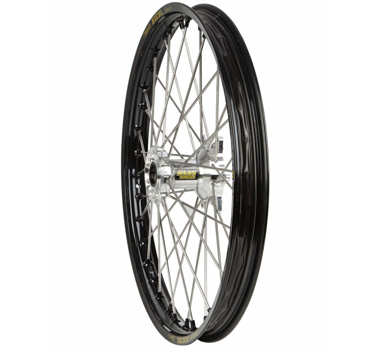 Haan Wheels FANTIC 2 Stroke Front 21-1,60 Black Rim-Silver Hub