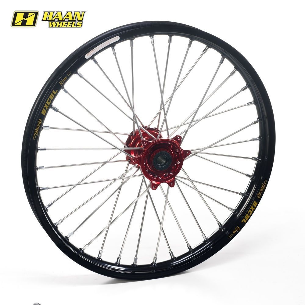 Haan Wheels FANTIC 2 Stroke Front 21-1,60 Black Rim-Red Hub