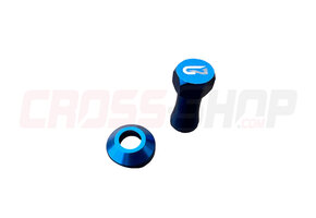 GECO - Rimlock M8 nut and ring lock spacer to hold the tire Blue
