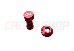 GECO - Rimlock M8 nut and ring lock spacer to hold the tire Red