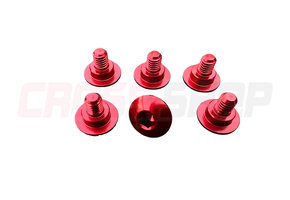 GECO - Fork guard screws BETA RR 250 > 500 2005 > 2022 6PZ. M6 Red