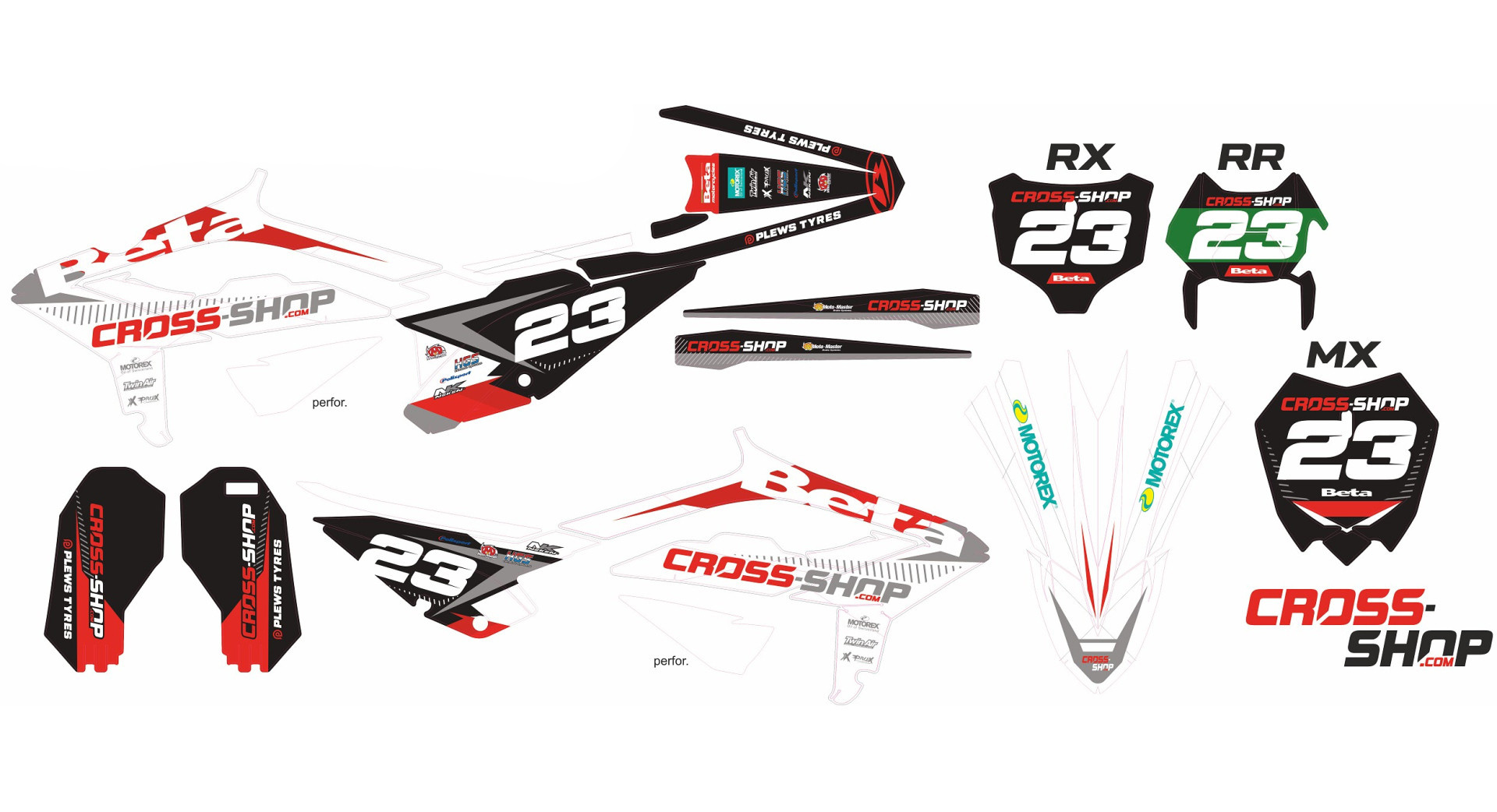 Aufkleber Kit Beta RR 2022->.... / RX 2024->.... "Unadilla"