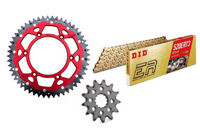ZF CHAIN / SPROCKET KIT BETA ALU-STEEL RED