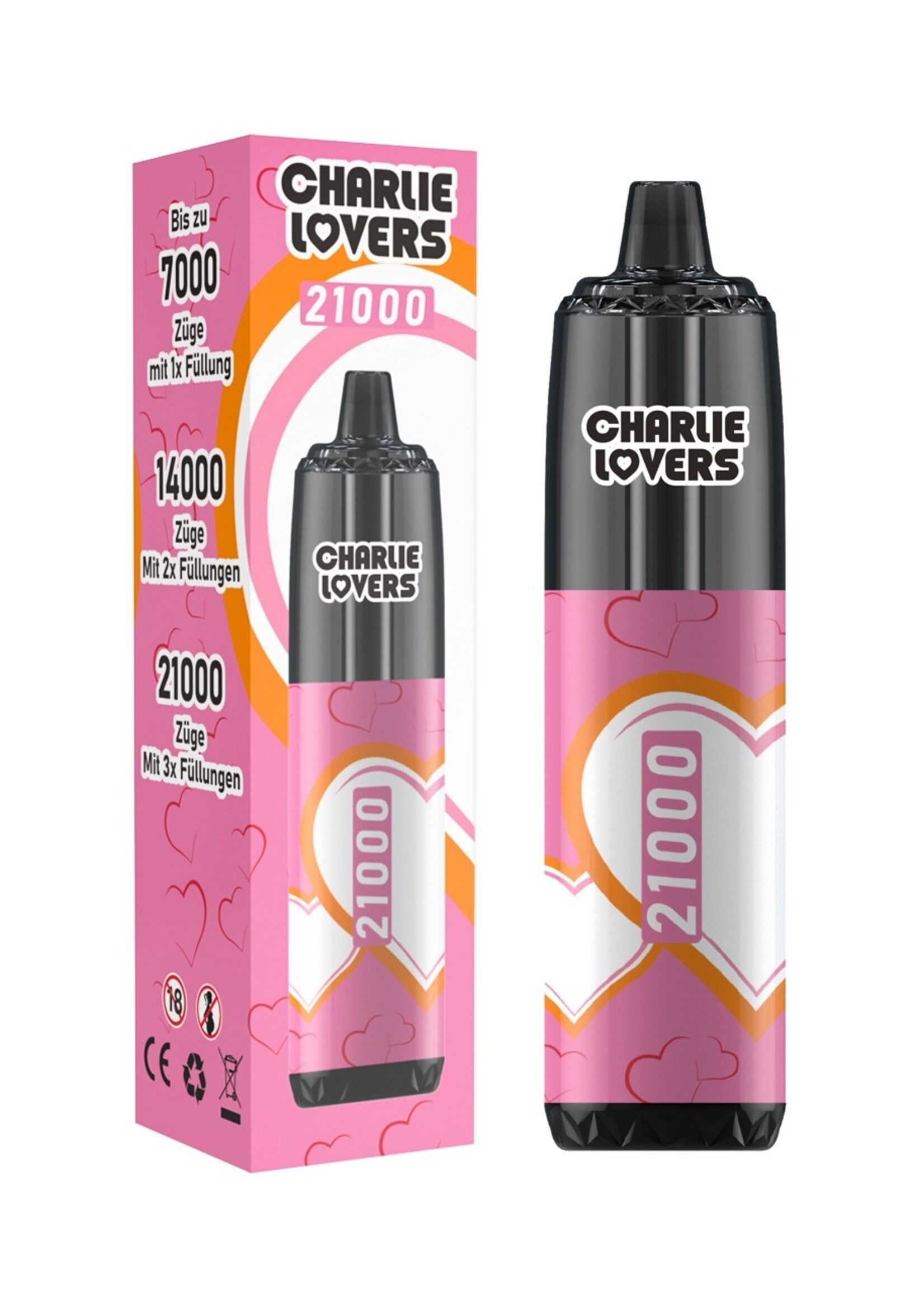 Charlie Lovers 21000 PUFF - Device - 850mAh PINK