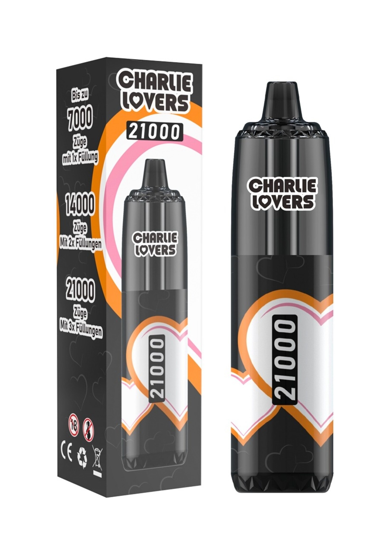 Charlie Lovers 21000 PUFF - Device - 850mAh BLACK