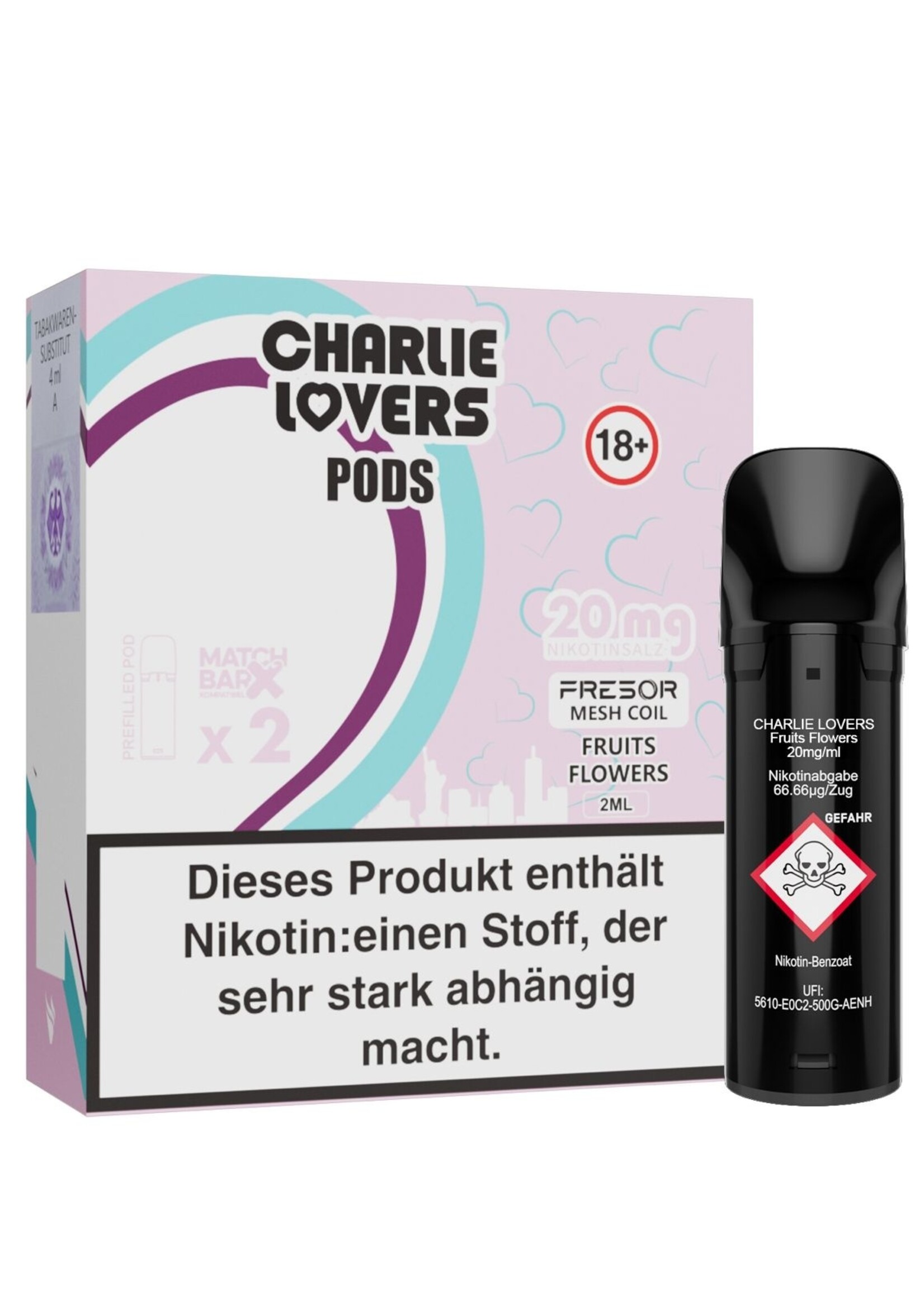 Charlie Lovers MESH Pods - FRUIT FLOWERS - 2St
