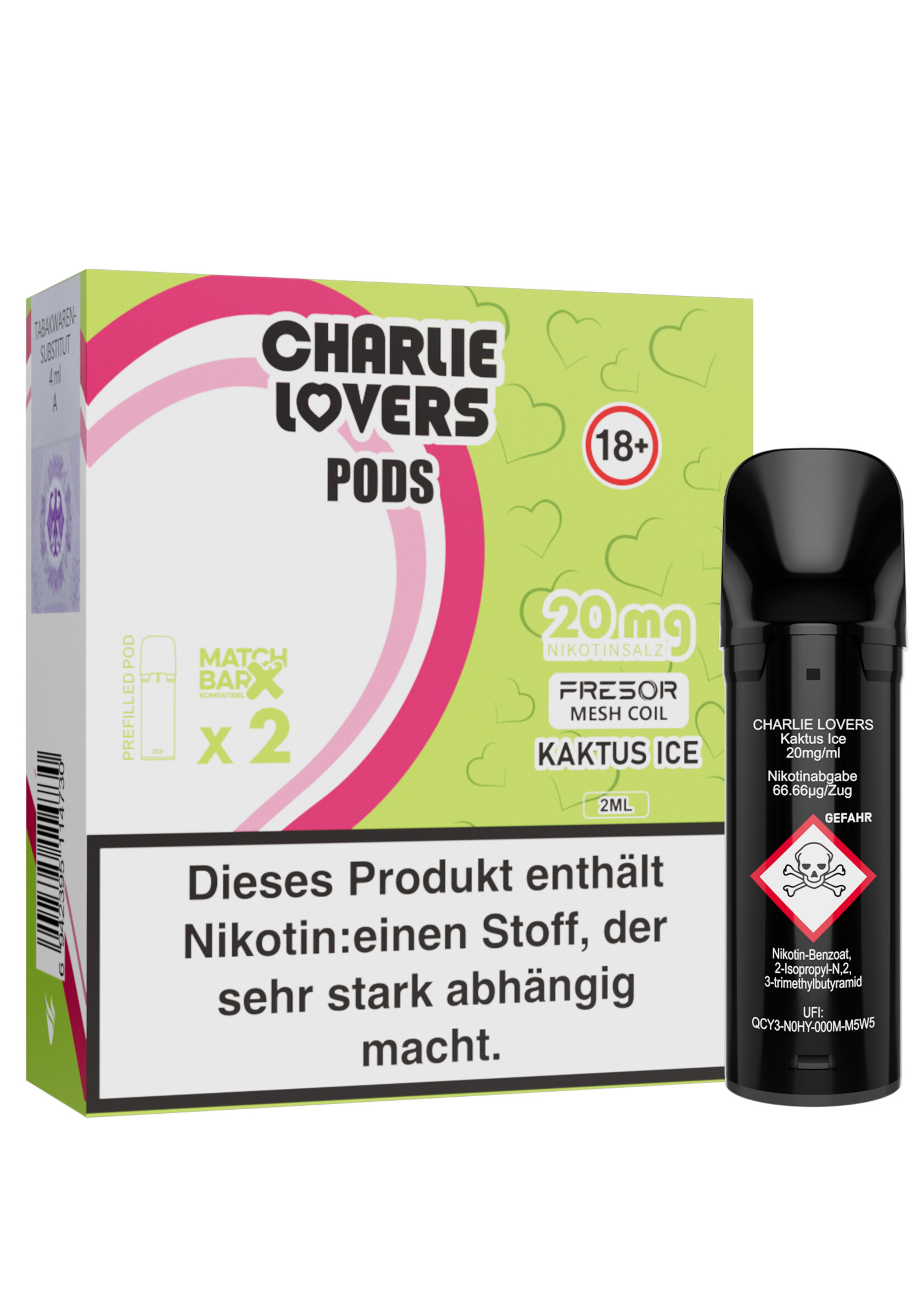 Charlie Lovers Pods - KAKTUS ICE - 2St - (Elfa Kompatibel)