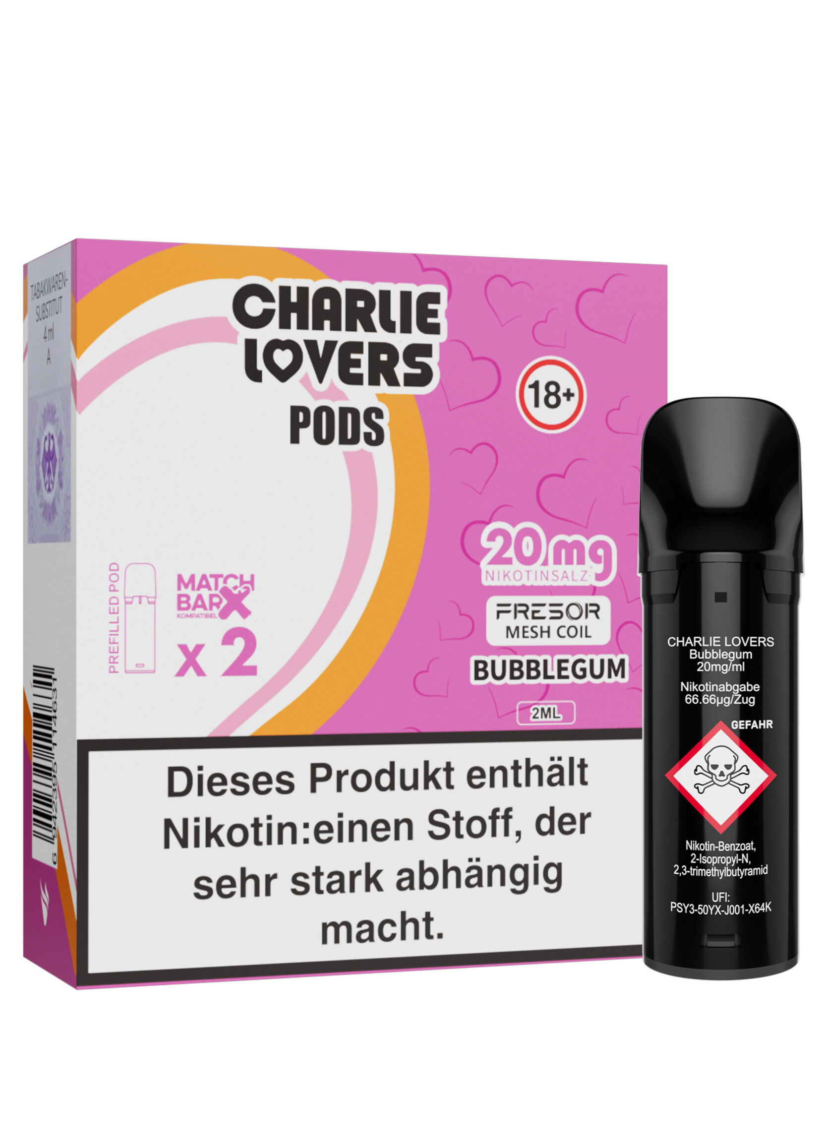 Charlie Lovers Pods - BUBBLEGUM - 2St - (Elfa Kompatibel)