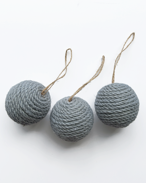 10x SISAL MARCAME BALLS GRAY