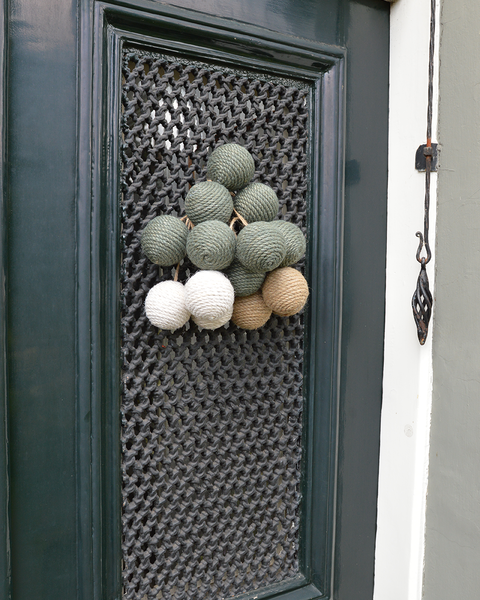 10x SISAL MACRAME BALLS OFF WHITE