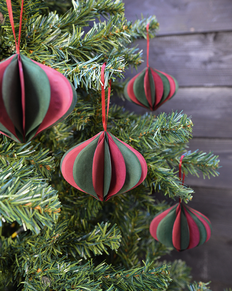 10x 2 COLOURED XMAS GREEN AND COFFEE PAPER ONION
