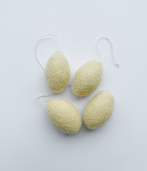 10 FELT EGGS YELLOW