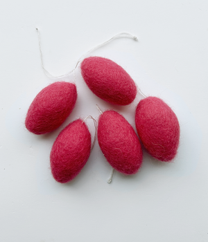 10 FELT EGGS PINK