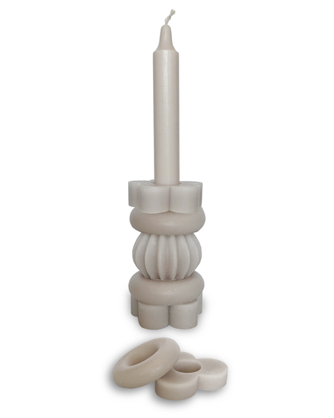6x STACK CANDLE 21CM WARM SAND - THE ORIGINAL