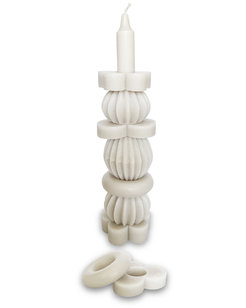 6 STACK CANDLE 25CM WARM WHITE - THE ORIGINAL