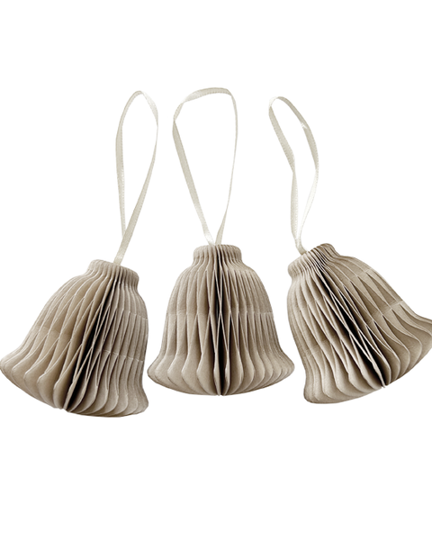10x PAPER BELL WARM GRAY