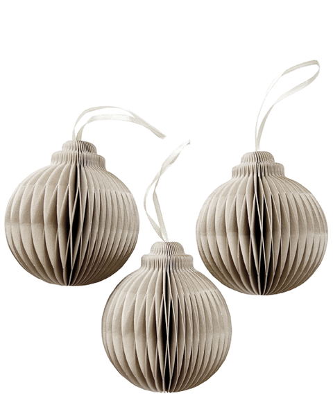 10x PAPER BALL WARM GRAY