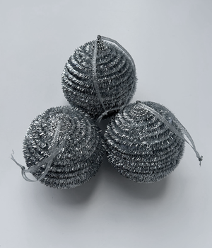 10x PIPE CLEAN BALLS SILVER SPARKLE