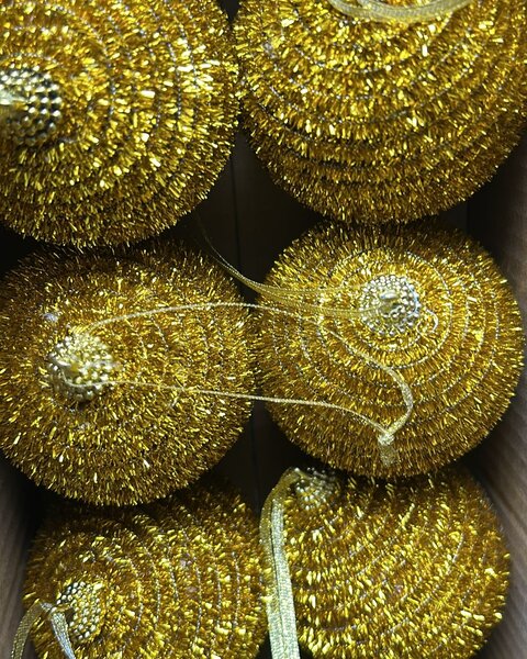 10X PIPE CLEAN BALLS GOLD SPARKLE