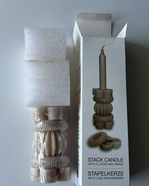 6x STACK CANDLE 21CM WARM WHITE - THE ORIGINAL