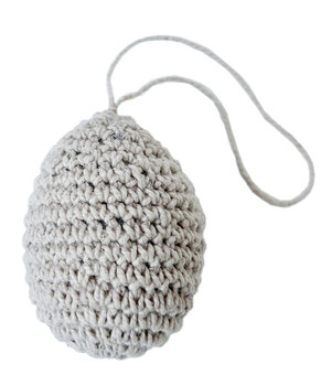 10 CROCHETED EGGS WARM WHITE
