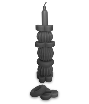 6 STACK CANDLE 25CM BLACK - THE ORIGINAL