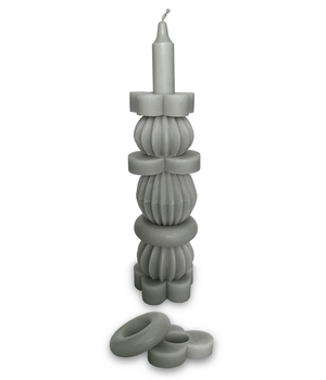 6 STACK CANDLE 25CM GRAY - THE ORIGINAL
