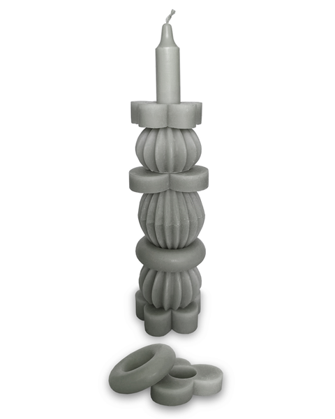 6 STACK CANDLE 25CM GRAY - THE ORIGINAL