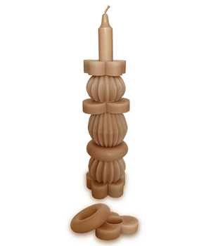 6 STACK CANDLE 25CM BROWN - THE ORIGINAL