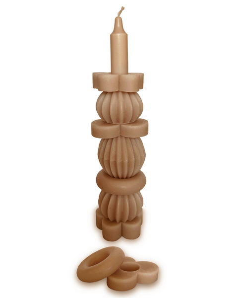 6 STACK CANDLE 25CM BROWN - THE ORIGINAL