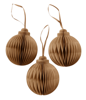 10x PAPER BALL TERRACOTTA BROWN