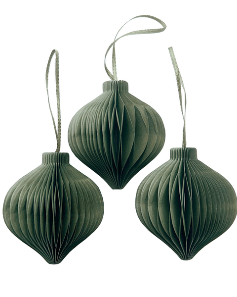 10x PAPER DROP OLIVE GREEN