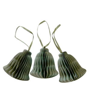 10 x PAPER BELL OLIVE GREEN