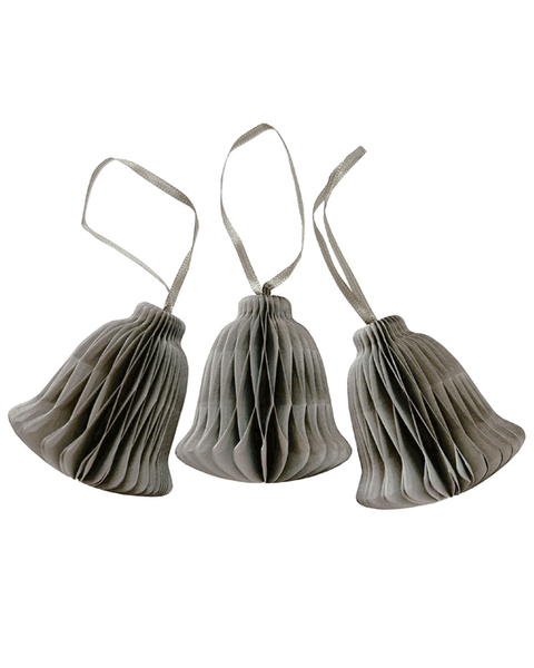 10x PAPER BELL GRAY GREEN
