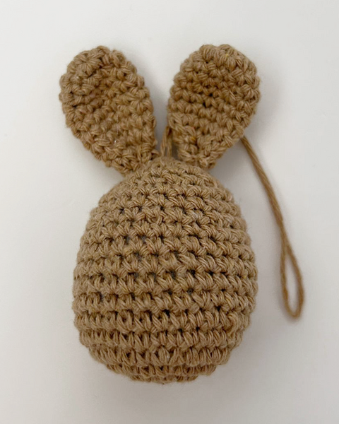 10 CROCHETED EGGS BUNNY EARS CARAMEL