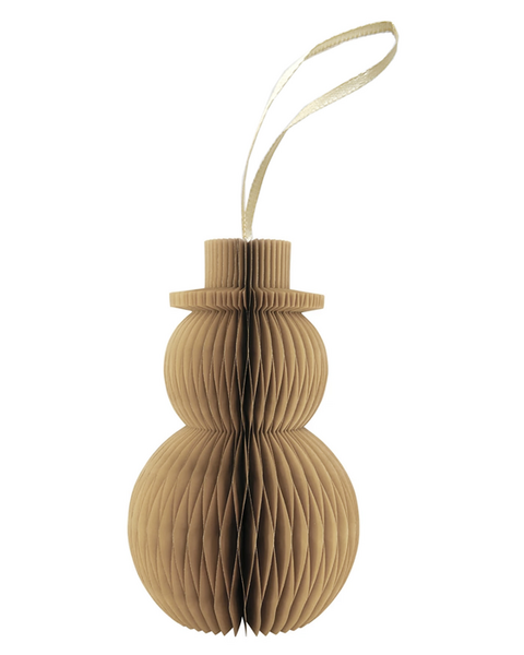 10x PAPER SNOWMAN CARAMEL