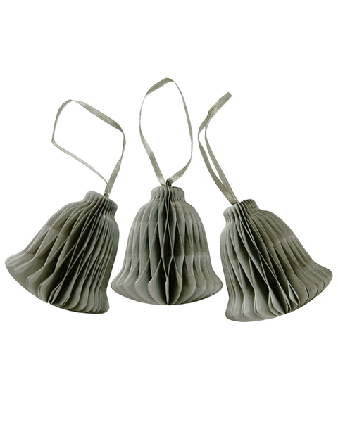 10X PAPIERGLOCKE GRAU GRUN